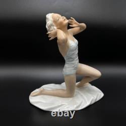 1950 Unterweissbach Art Deco Vintage Porcelain Figure Statue Bikini Girl Germany