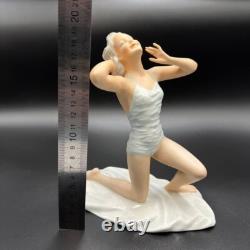 1950 Unterweissbach Art Deco Vintage Porcelain Figure Statue Bikini Girl Germany