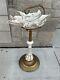 1950's Smoke Stand Ashtray Mcm Art Deco Porcelain And Brass. Mid State Foundry