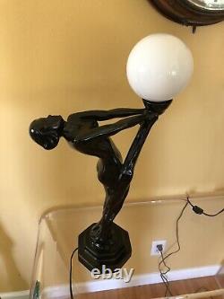 1950s Italian Porcelain Nude Deco Max Le Verrier Style Lamp