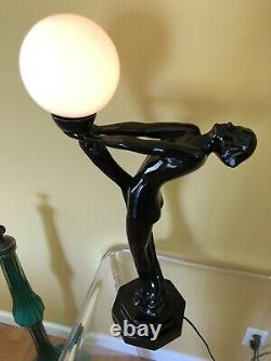 1950s Italian Porcelain Nude Deco Max Le Verrier Style Lamp