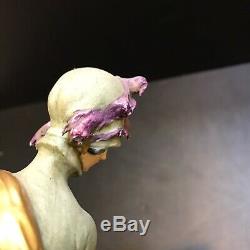 1959 Giuseppe Cappe Capodimonte Italy Deco Lady & Whippet Dog Porcelain Figurine