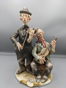 1960s Vintage Italy Giuseppe Cappe Porcelain Figurine Musicians Buskers 11