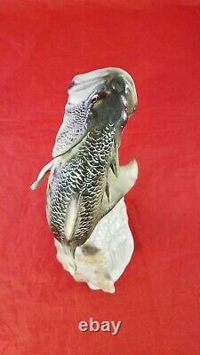 1988 Homco Masterpiece Porcelain Bass Fish Statue Figure Size 7 Tall