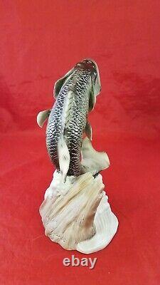 1988 Homco Masterpiece Porcelain Bass Fish Statue Figure Size 7 Tall