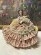 19th C. Dresden Germany Fine Porcelain & Lace Dress Figurine 7 X 7.5