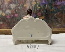 19th C. Dresden Germany Fine Porcelain & Lace Dress Figurine 7 x 7.5