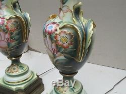 2 Antique Table Lamps Perfect Porcelain Floral Table Lamps Collectible Lamps