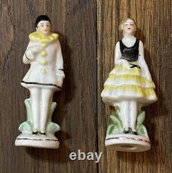 2 Art Deco Porcelain Bisque 1920s Flappers Marked Germany 14975 2-3/4