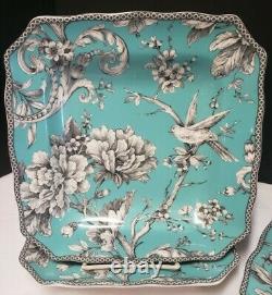 222 Fifth ADELAIDE TURQUOISE Set of 8 Pieces Service for TWO EUC