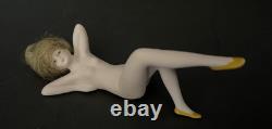 3 Antique German Bisque Porcelain Bathing Beauties Art Deco 1920's Set of 3