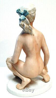 30% OFF SALE Schaubach Kunst German Porcelain K STEINER'Seated Nude' 12 x6