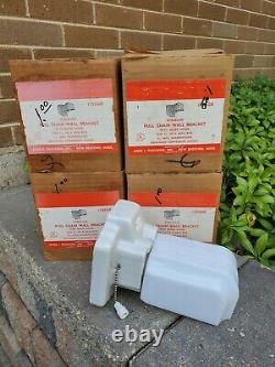 5 pcs NOS NEW-OLD-STOCK with Box! Paulding Porcelain Sconces Milk Glass Shades