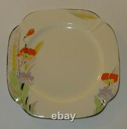 6 Vintage Tams Ware Pattern 2037 Poppy Art Deco Trios Cup Saucer Plate c1930 VGC
