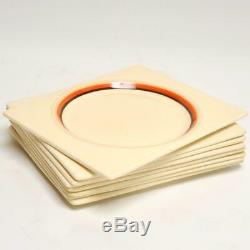 8 CLARICE CLIFF BIARRITZ ROYAL STAFFORDSHIRE PLATES NO. 784849 ART DECO c. 1933