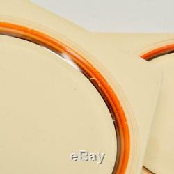 8 CLARICE CLIFF BIARRITZ ROYAL STAFFORDSHIRE PLATES NO. 784849 ART DECO c. 1933