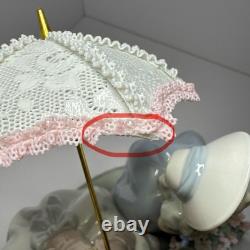 8 Flowers for sale figurine by Lladro, two girls with bouquets, #5537, Spain