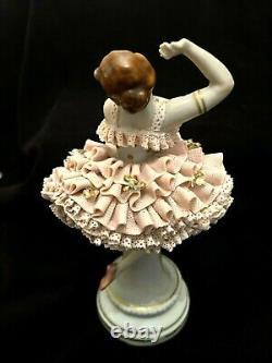 81/2 Dresden, Lace, Volksted, dance, victorian, antique Sitzendorf, art-deco, ballerina