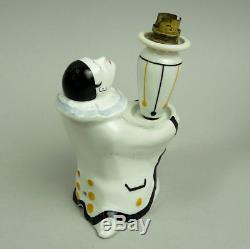 A Decorative Limoges Art Deco Figural Porcelain Pierrot Lamp Signed Elté C. 1930