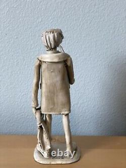 A Rare Collectible Sculpture By Dino Bencini Porcelain Man-Italy (With Defect)