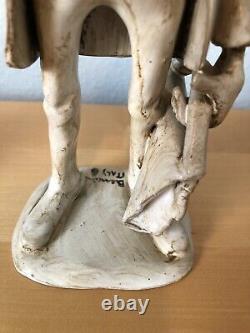 A Rare Collectible Sculpture By Dino Bencini Porcelain Man-Italy (With Defect)