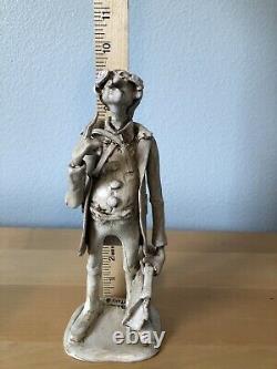 A Rare Collectible Sculpture By Dino Bencini Porcelain Man-Italy (With Defect)