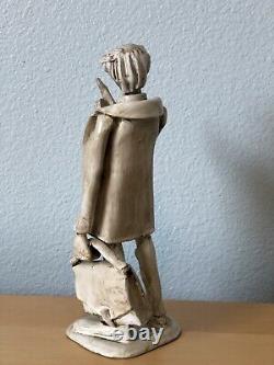 A Rare Collectible Sculpture By Dino Bencini Porcelain Man-Italy (With Defect)