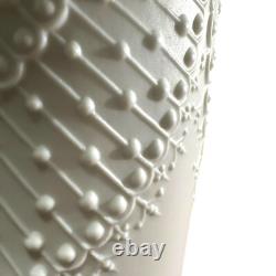 AK Kaiser Original 1970s OP Art Biscuit Porcelain Vase Germany Art Deco MINT