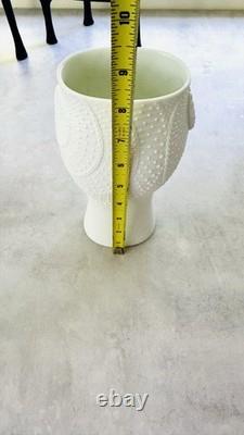 AK Kaiser Original 1970s OP Art Biscuit Porcelain Vase Germany Art Deco MINT