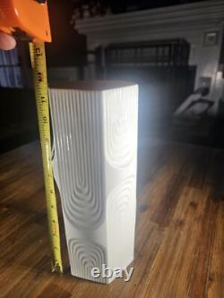 AK Kaiser Original 70s OP Art Biscuit Porcelain Vase Germany Art Deco MINT RARE