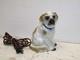 Antique Art Deco Original Porcelain Dog Lamp With Light Up Eyes 1920s