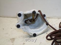 ANTIQUE ART DECO ORIGINAL PORCELAIN DOG LAMP WITH LIGHT UP EYES 1920s