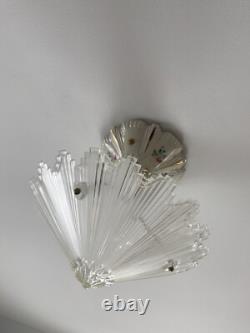ANTIQUE VINTAGE ART DECO CEILING CHANDELIER Light Fixture Porcelain PORCELIER