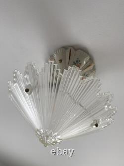 ANTIQUE VINTAGE ART DECO CEILING CHANDELIER Light Fixture Porcelain PORCELIER
