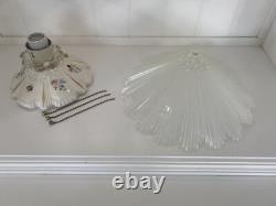 ANTIQUE VINTAGE ART DECO CEILING CHANDELIER Light Fixture Porcelain PORCELIER