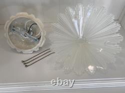 ANTIQUE VINTAGE ART DECO CEILING CHANDELIER Light Fixture Porcelain PORCELIER