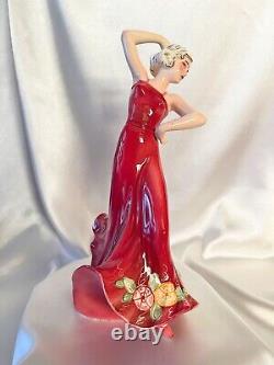 ART DECO Dancing Figurine KATZHUTTE PORCELAIN 1511 DANCING LADY Hertwig & Co