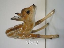 ART DECO HUTSCHENREUTHER PORCELAIN FIGURINE ROE DEER FAWN by ACHTZIGER EXCELLENT