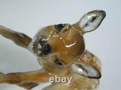 ART DECO HUTSCHENREUTHER PORCELAIN FIGURINE ROE DEER FAWN by ACHTZIGER EXCELLENT