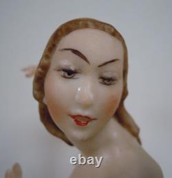 ART DECO HUTSCHENREUTHER-ROSENTHAL Porcelaine Nude Girl Dancer Figurine C. WERNER