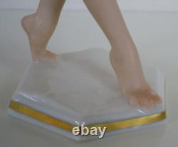 ART DECO HUTSCHENREUTHER-ROSENTHAL Porcelaine Nude Girl Dancer Figurine C. WERNER