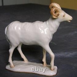 ART DECO HUTSCHENREUTHER-ROSENTHAL RAM / SHEEP PORCELAIN FIGURINE by Karl Tutter