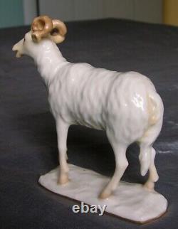 ART DECO HUTSCHENREUTHER-ROSENTHAL RAM / SHEEP PORCELAIN FIGURINE by Karl Tutter