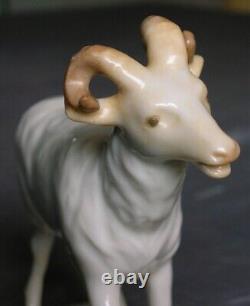 ART DECO HUTSCHENREUTHER-ROSENTHAL RAM / SHEEP PORCELAIN FIGURINE by Karl Tutter