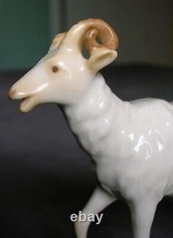 ART DECO HUTSCHENREUTHER-ROSENTHAL RAM / SHEEP PORCELAIN FIGURINE by Karl Tutter