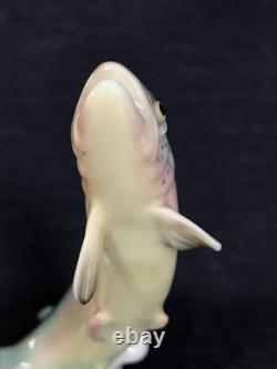 ART DECO Hutschenreuther-Rosenthal Porcelain SEA TROUT SEWIN FISH FIGURINE 1955
