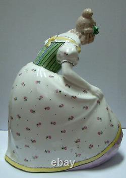 ART DECO Pirkenhammer Lady Porcelain Figurine Czechoslavkia VERY RARE