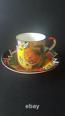 ART DECO ROYAL WINTON GRIMWADES JAZZ COFFEE SERVICE C. 1930s