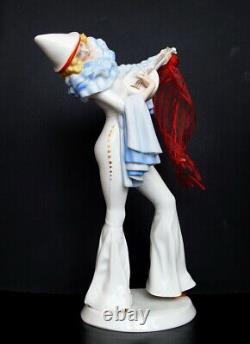 ART DECO Rosenthal figurine Dorothea Charol Variete / Pierrot with mandoline