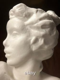 ART DECO SCULPTURE NUDE FEMALE FIGURINE GRONAU ROSENTHAL GERMANY 1940s STATUE